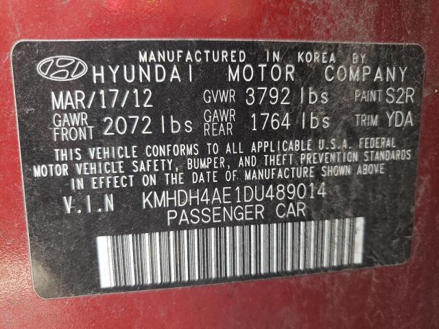 Photo 10 from auction – 2013 HYUNDAI ELANTRA GL with VIN KMHDH4AE1DU489014