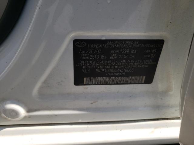 Photo 10 from auction – 2008 HYUNDAI SONATA SE with VIN 5NPEU46C68H316066