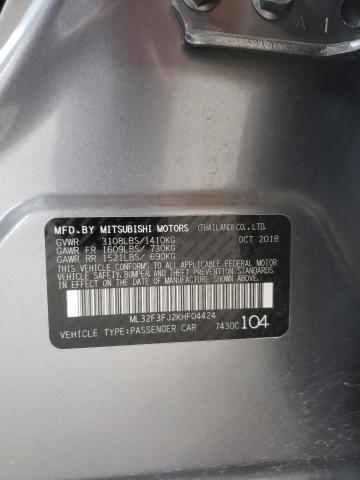 Photo 10 from auction – 2019 MITSUBISHI MIRAGE G4 with VIN ML32F3FJ2KHF04424