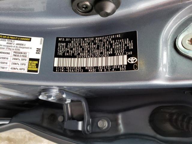 Photo 10 from auction – 2020 TOYOTA COROLLA LE with VIN 5YFEPRAE2LP073283