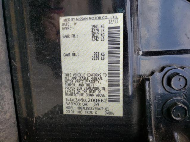 Photo 10 from auction – 2012 NISSAN ALTIMA BAS with VIN 1N4AL2AP9CC200662