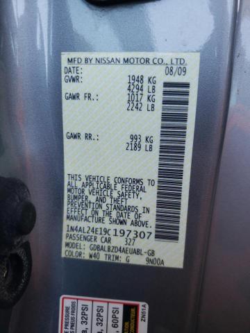 Photo 10 from auction – 2009 NISSAN ALTIMA 2.5 with VIN 1N4AL24E19C197307