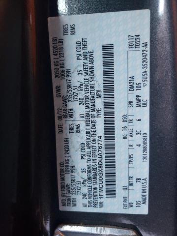 Photo 10 from auction – 2013 FORD ESCAPE SE with VIN 1FMCU0GX8DUA76774