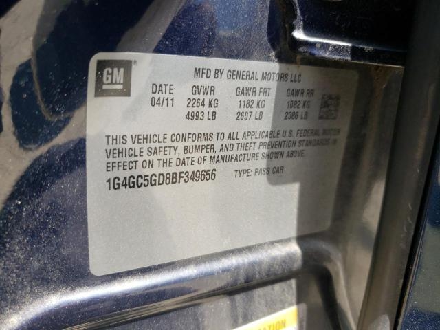 Photo 10 from auction – 2011 BUICK LACROSSE C with VIN 1G4GC5GD8BF349656