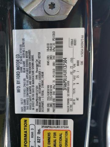 Photo 10 from auction – 2018 FORD FUSION SE with VIN 3FA6P0LU4JR137504