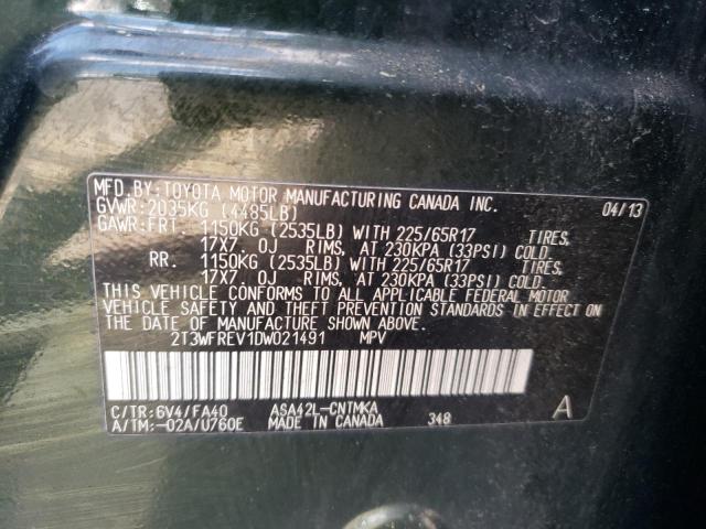 Photo 10 from auction – 2013 TOYOTA RAV4 XLE with VIN 2T3WFREV1DW021491