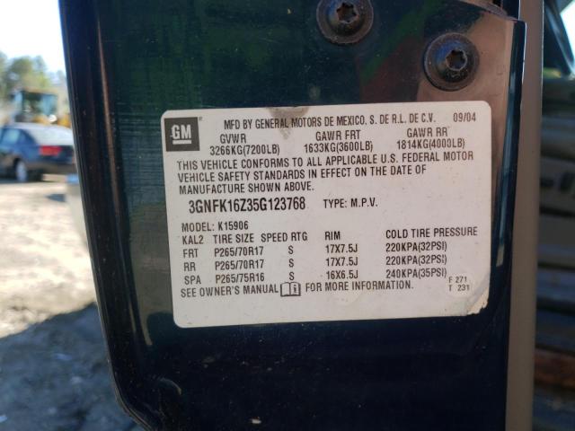 Photo 10 from auction – 2005 CHEVROLET SUBURBAN with VIN 3GNFK16Z35G123768