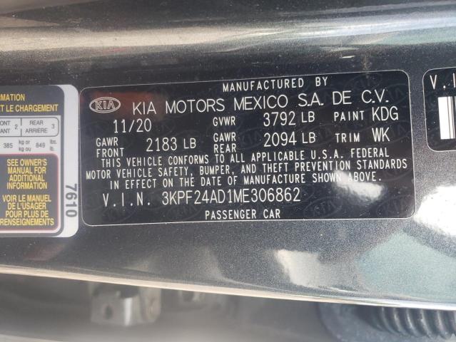 Photo 10 from auction – 2021 KIA FORTE FE with VIN 3KPF24AD1ME306862