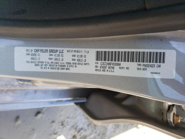 Photo 10 from auction – 2015 CHRYSLER 200 LIMITE with VIN 1C3CCCAB8FN532800