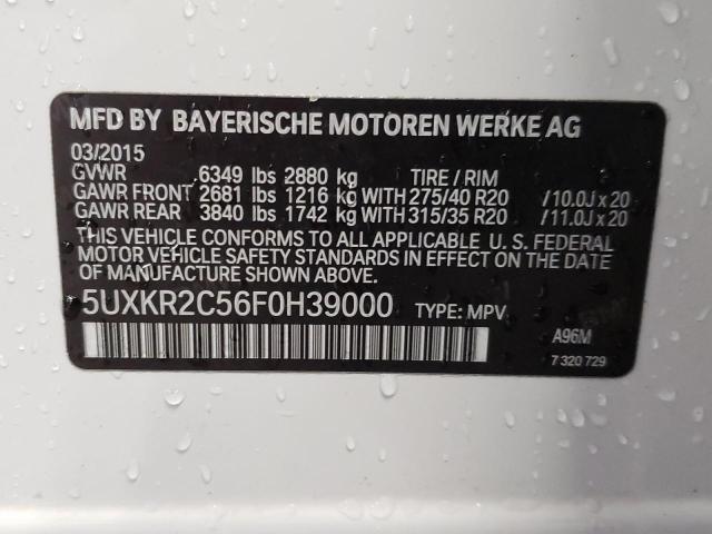 Photo 10 from auction – 2015 BMW X5 SDRIVE3 with VIN 5UXKR2C56F0H39000