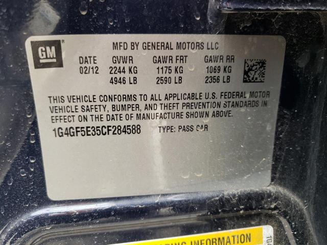 Photo 10 from auction – 2012 BUICK LACROSSE P with VIN 1G4GF5E35CF284588