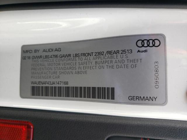 Photo 10 from auction – 2018 AUDI A4 PREMIUM with VIN WAUENAF43JA147168