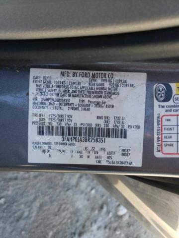 Photo 10 from auction – 2011 FORD FUSION SEL with VIN 3FAHP0JA3BR258351