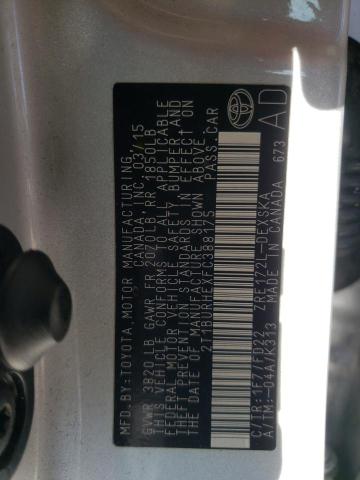 Photo 10 from auction – 2015 TOYOTA COROLLA L with VIN 2T1BURHEXFC388175