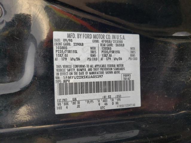 Photo 10 from auction – 1999 FORD EXPLORER with VIN 1FMYU22X5XUA05397