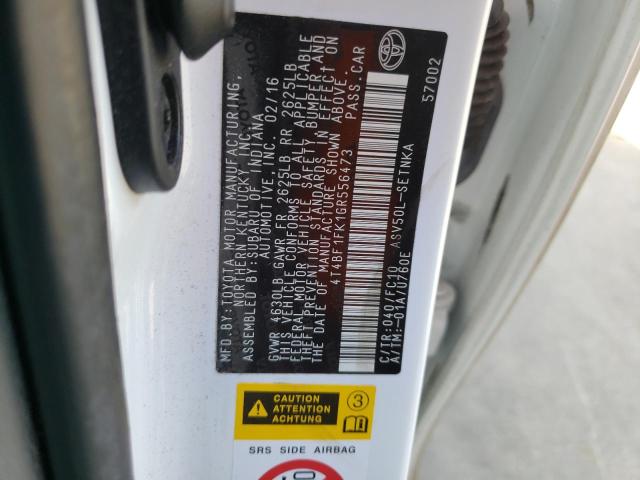 Photo 10 from auction – 2016 TOYOTA CAMRY LE with VIN 4T4BF1FK1GR556473