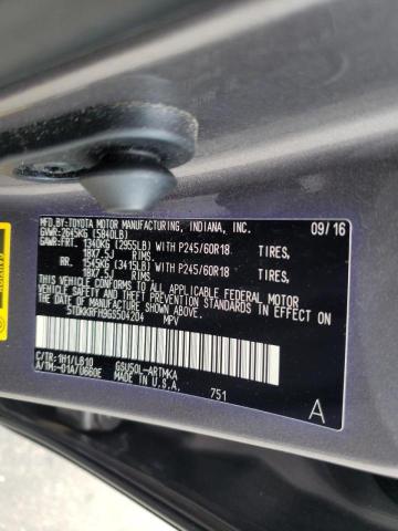 Photo 10 from auction – 2016 TOYOTA HIGHLANDER with VIN 5TDKKRFH9GS504204
