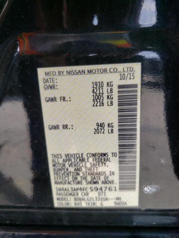 Photo 10 from auction – 2015 NISSAN ALTIMA 2.5 with VIN 1N4AL3AP4FC594761