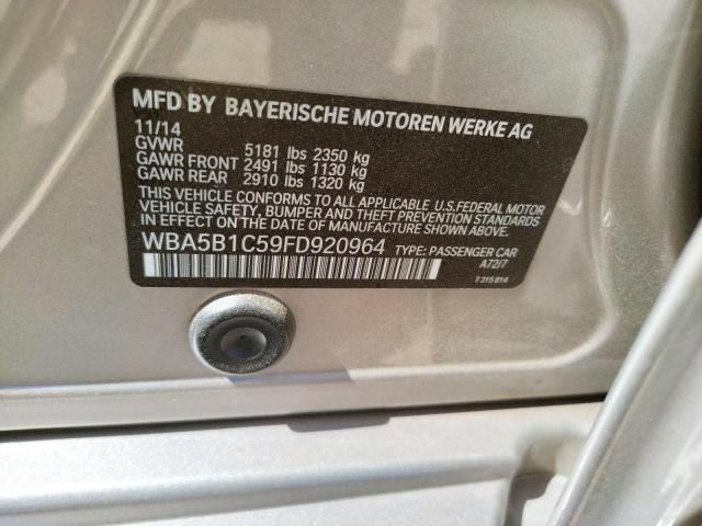 Photo 10 from auction – 2015 BMW 535 I with VIN WBA5B1C59FD920964
