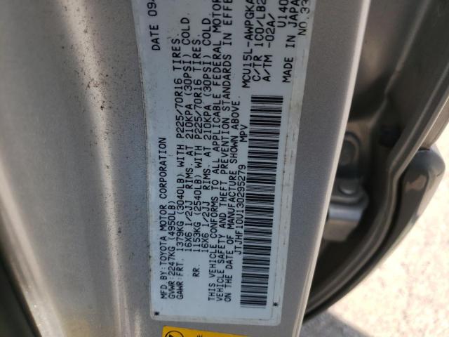 Photo 10 from auction – 2003 LEXUS RX 300 with VIN JTJHF10U130295279
