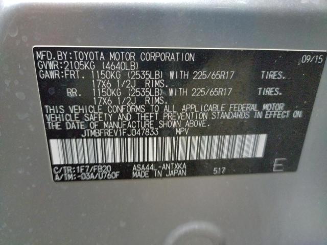 Photo 10 from auction – 2015 TOYOTA RAV4 LE with VIN JTMBFREV1FJ047833