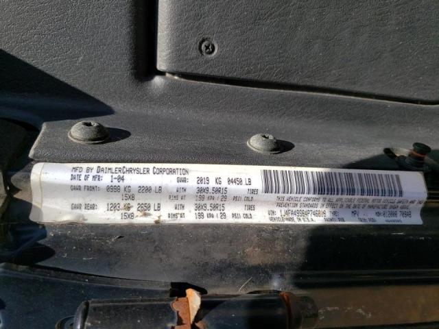 Photo 10 from auction – 2004 JEEP WRANGLER / with VIN 1J4FA49S84P746819