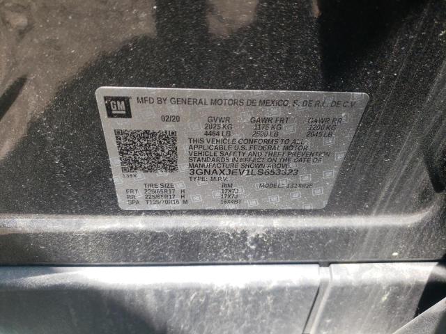 Photo 10 from auction – 2020 CHEVROLET EQUINOX LT with VIN 3GNAXJEV1LS653323