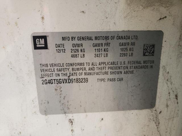 Photo 10 from auction – 2013 BUICK REGAL PREM with VIN 2G4GT5GVXD9183239