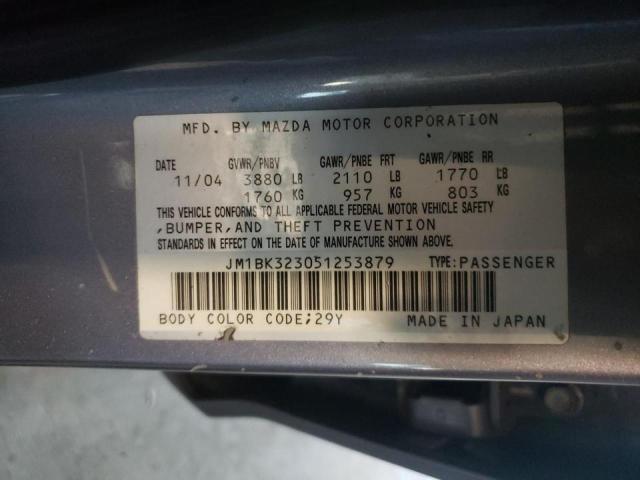Photo 10 from auction – 2005 MAZDA 3 S with VIN JM1BK323051253879