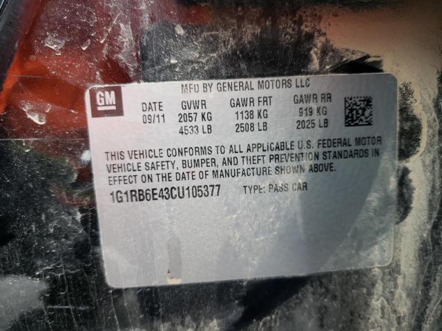 Photo 10 from auction – 2012 CHEVROLET VOLT with VIN 1G1RB6E43CU105377