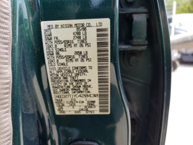 Photo 10 from auction – 2000 NISSAN FRONTIER C with VIN 1N6ED27T1YC420430