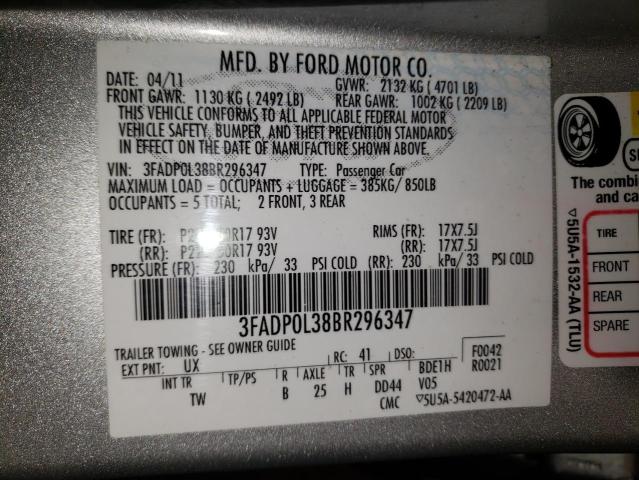 Photo 10 from auction – 2011 FORD FUSION HYB with VIN 3FADP0L38BR296347