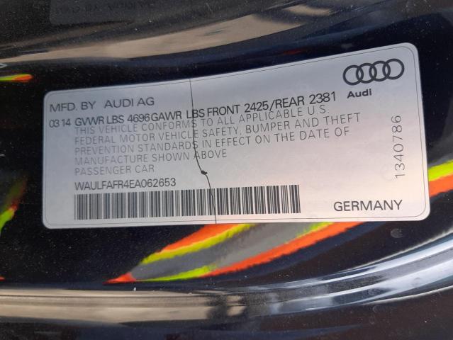 Photo 10 from auction – 2014 AUDI A5 PREMIUM with VIN WAULFAFR4EA062653