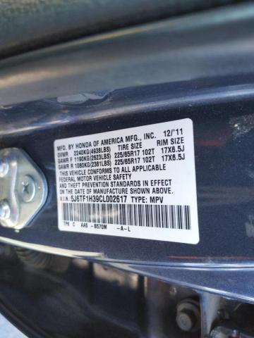 Photo 10 from auction – 2012 HONDA CROSSTOUR with VIN 5J6TF1H39CL002617