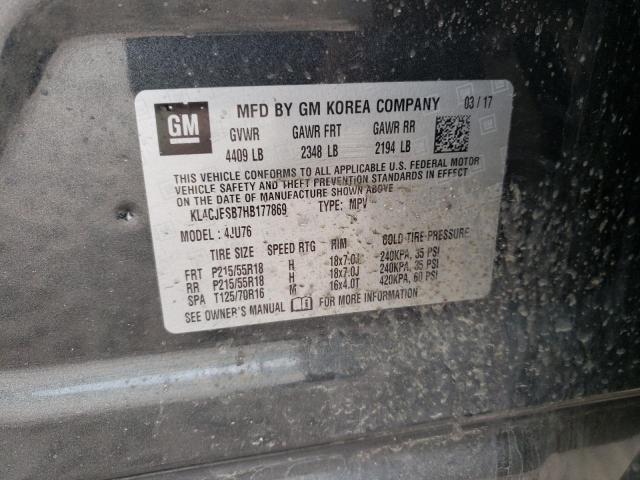 Photo 10 from auction – 2017 BUICK ENCORE PRE with VIN KL4CJESB7HB177869