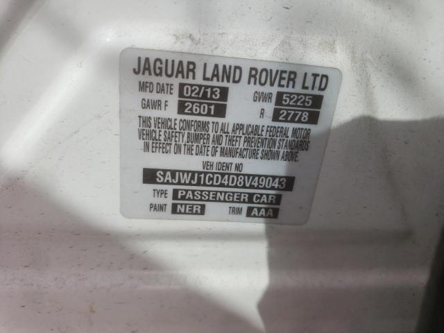 Photo 10 from auction – 2013 JAGUAR XJ with VIN SAJWJ1CD4D8V49043