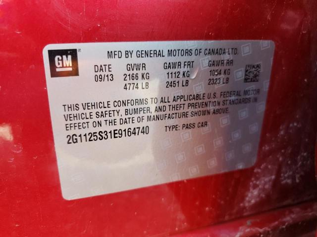 Photo 10 from auction – 2014 CHEVROLET IMPALA LT with VIN 2G1125S31E9164740