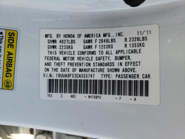 Photo 10 from auction – 2012 ACURA TL with VIN 19UUA9F53CA005747
