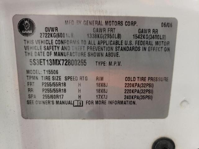 Photo 10 from auction – 2007 SAAB 9-7X 5.3I with VIN 5S3ET13MX72800265