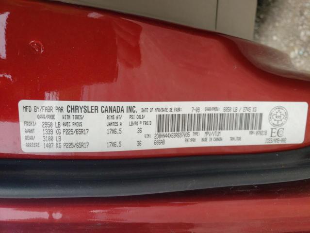 Photo 10 from auction – 2009 DODGE GRAND CARA with VIN 2D8HN44X69R697035