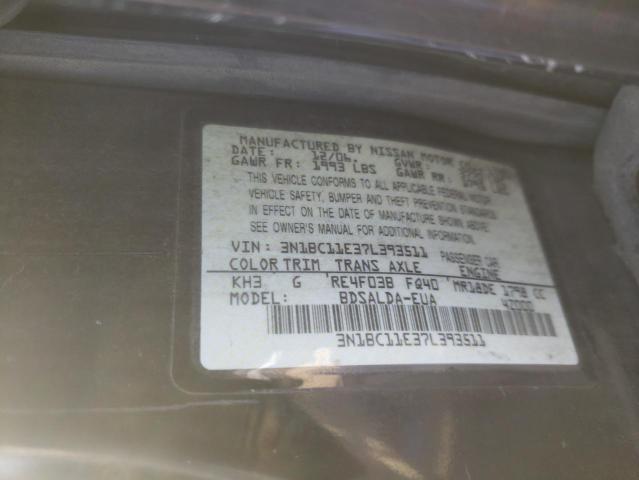 Photo 10 from auction – 2007 NISSAN VERSA S with VIN 3N1BC11E37L393511