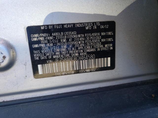 Photo 10 from auction – 2012 SUBARU FORESTER 2 with VIN JF2SHABC8CH464580