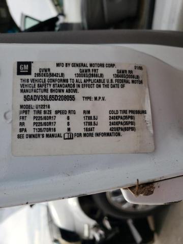 Photo 10 from auction – 2005 BUICK TERRAZA CX with VIN 5GADV33L65D208055
