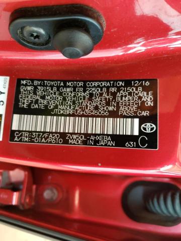 Photo 10 from auction – 2017 TOYOTA PRIUS with VIN JTDKBRFU5H3545056