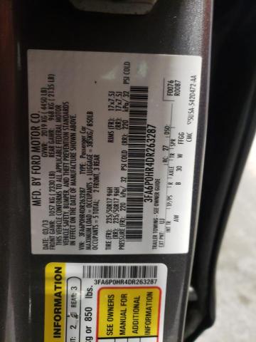 Photo 10 from auction – 2013 FORD FUSION SE with VIN 3FA6P0HR4DR263287
