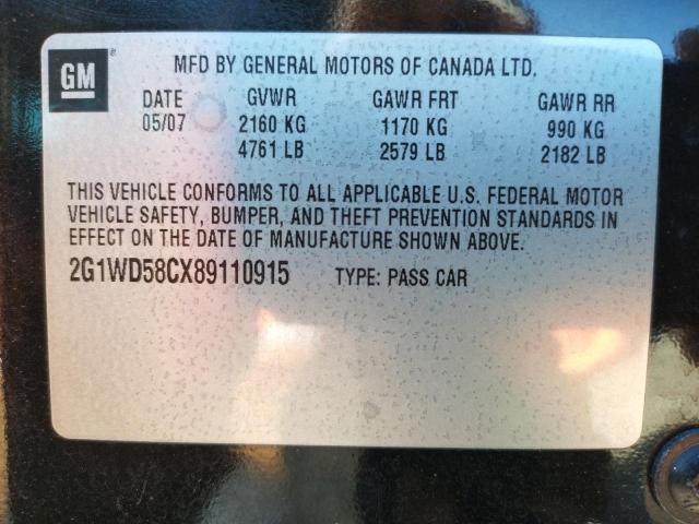 Photo 10 from auction – 2008 CHEVROLET IMPALA SUP with VIN 2G1WD58CX89110915
