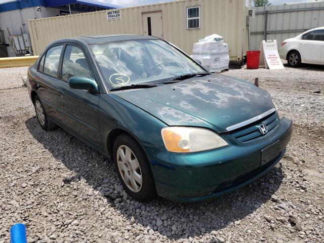 HONDA CIVIC EX 2001 with VIN 2HGES26711H525549 - Photo from auction