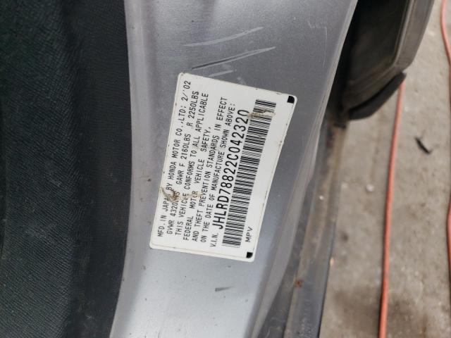 Photo 10 from auction – 2002 HONDA CR-V EX with VIN JHLRD78822C042320