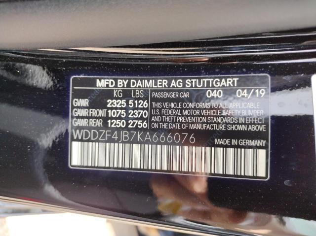 Photo 10 from auction – 2019 MERCEDES-BENZ E 300 with VIN WDDZF4JB7KA666076