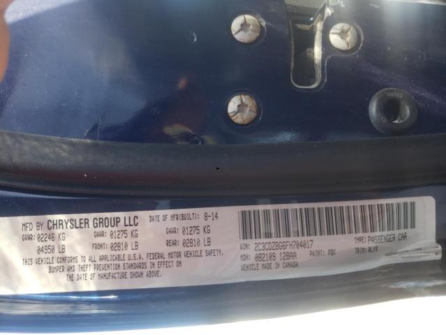 Photo 10 from auction – 2015 DODGE CHALLENGER with VIN 2C3CDZBG6FH704017